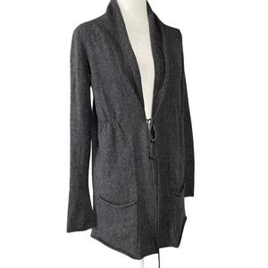 Vince Cardigan Sweater Womens Small Cashmere Open Front Drawstring Pockets Light